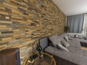 Retro drewno - ściana 3D