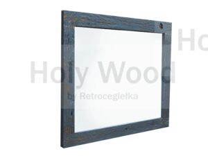 Lustro ze starego drewna, szare, przecierane