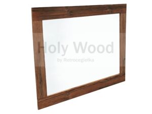 Lustro ze starego drewna, naturalne, duża, szeroka rama