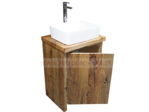 Szafka łazienkowa stojąca, stare drewno sosnowe