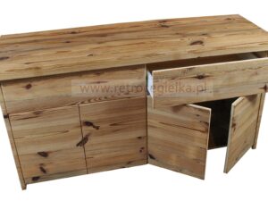 Szafka łazienkowa stojąca, stare drewno sosnowe