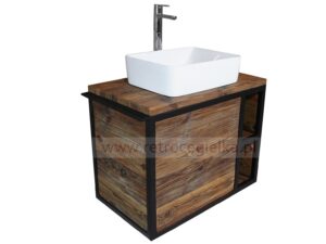 Szafka łazienkowa podwieszana, stare drewno sosnowe