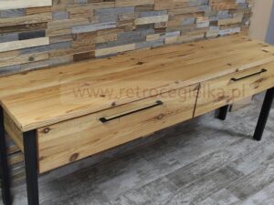 Szafka łazienkowa stalowe nogi, dwie szuflady, niski korpus