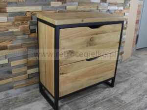 Szafka łazienkowa stojąca, stare drewno dębowe