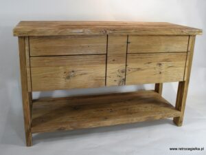 Szafka łazienkowa, stare drewno, cztery szuflady, tip on
