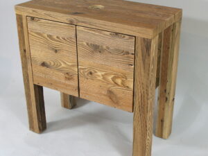 Mała szafka łazienkowa, drewno z rozbiórki, podwójne drzwiczki SZA_Ł/45