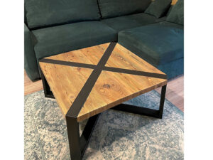 Stolik kawowy, prostokątny - konstrukcja X